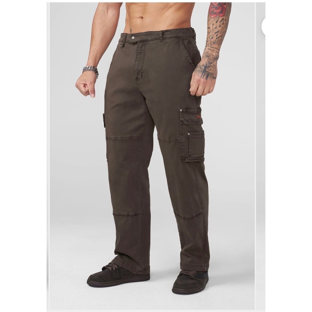 YoungLA Cargo Pants Large Brown Old Money Twill Tactical Gorpcore Streetwear